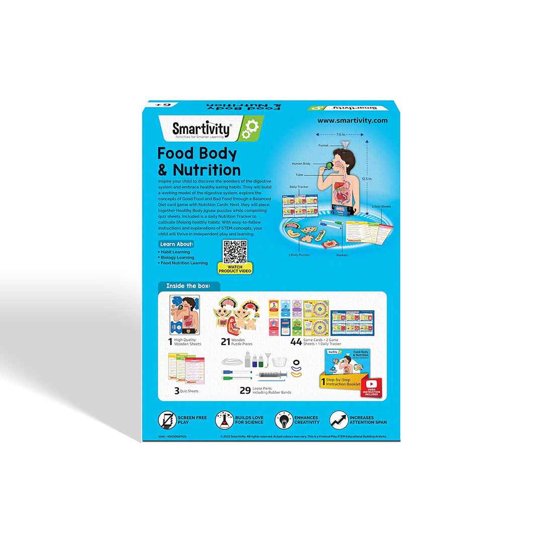 Smartivity Food Body & Nutrition - 5-in-1 Anatomy STEM Kit (6-12Y) - Toyspry