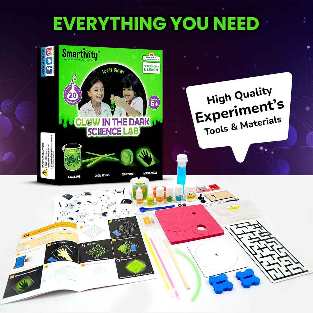 Smartivity Glow in the Dark Science Kit - Chemistry STEM Toy (6-14Y) - Toyspry