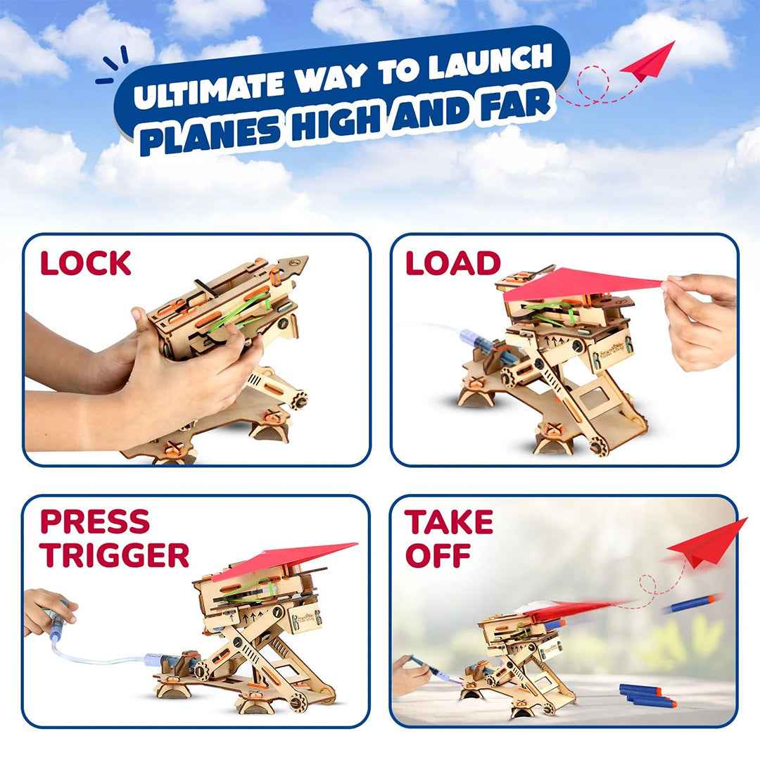 Smartivity Hydraulic Plane Launcher - DIY STEM Toy (6Y+) - Toyspry