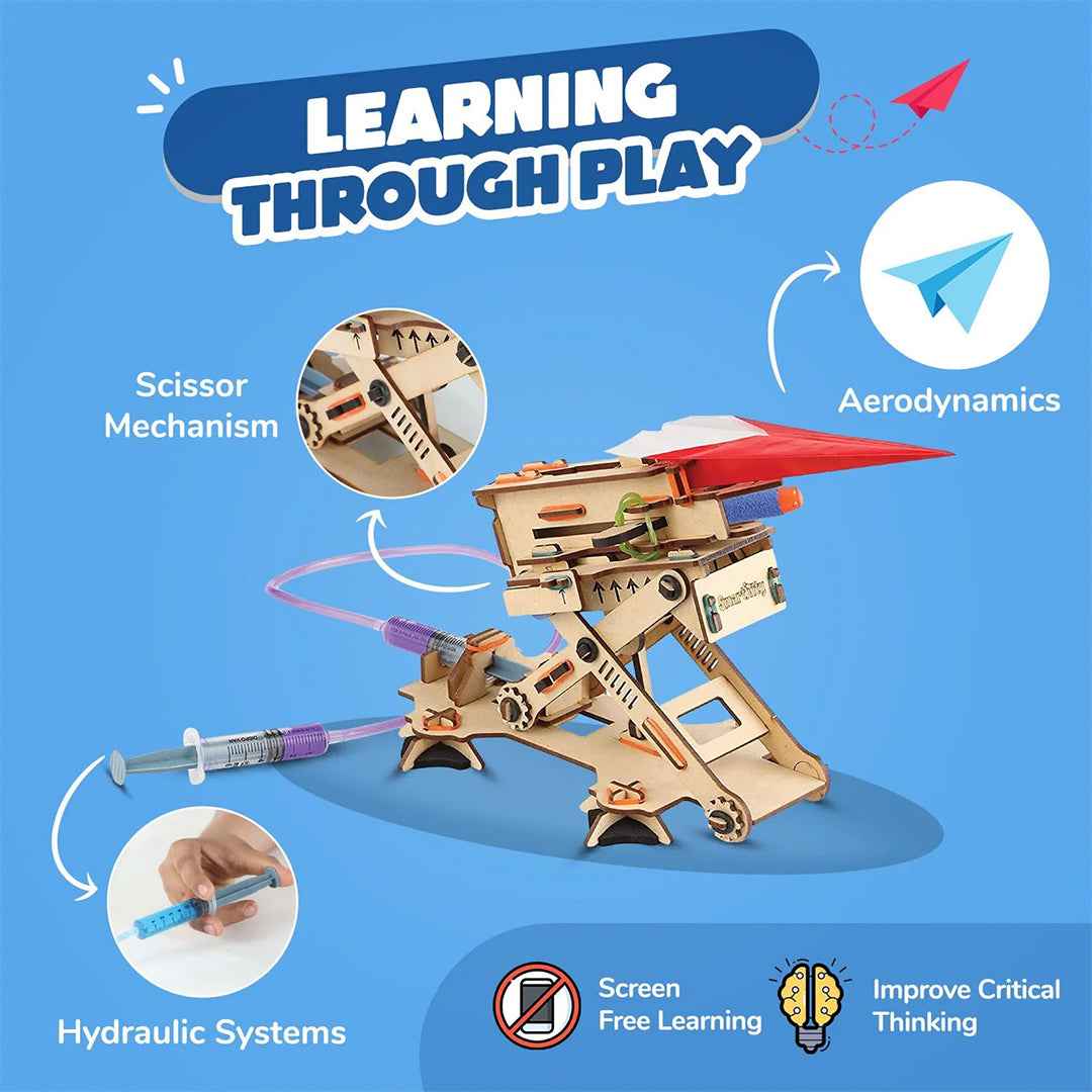 Smartivity Hydraulic Plane Launcher - DIY STEM Toy (6Y+)