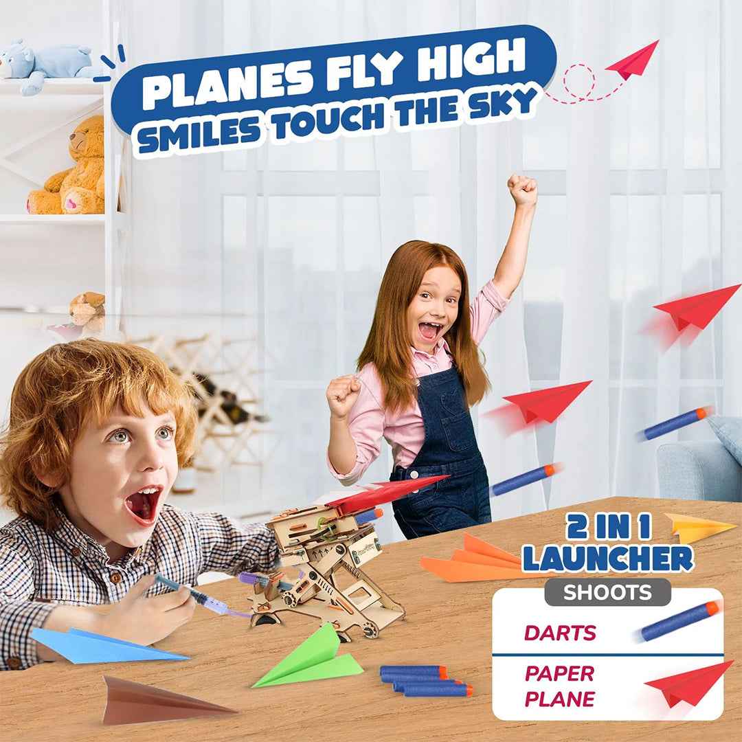 Smartivity Hydraulic Plane Launcher - DIY STEM Toy (6Y+) - Toyspry