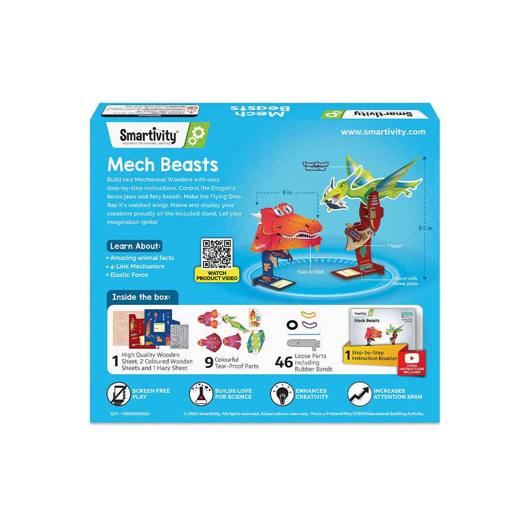 Smartivity Mech Beasts - DIY Dragon & Dinosaur STEM Toy (6-14Y)