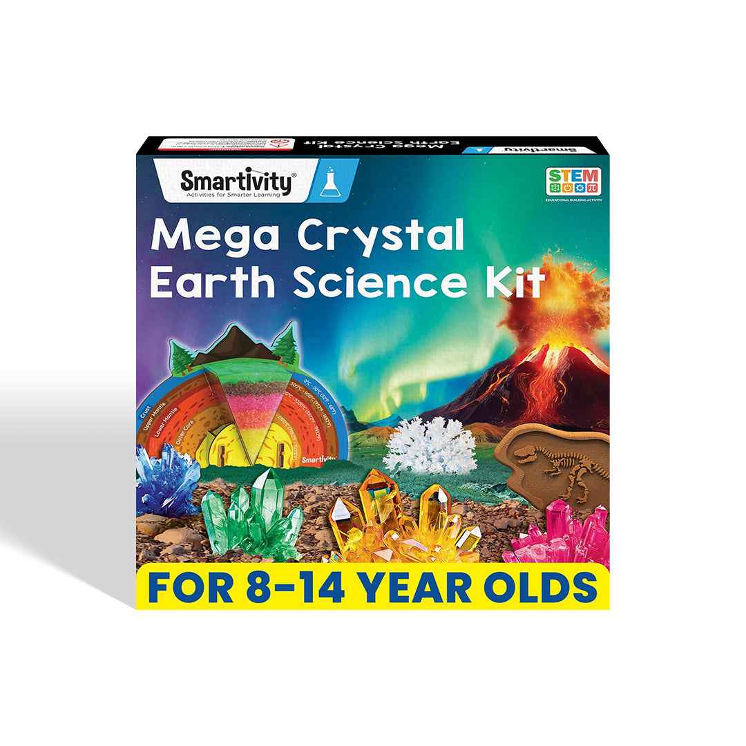 Smartivity Mega Crystal Earth Kit - 20-in-1 Science STEM Toy (8-14Y)