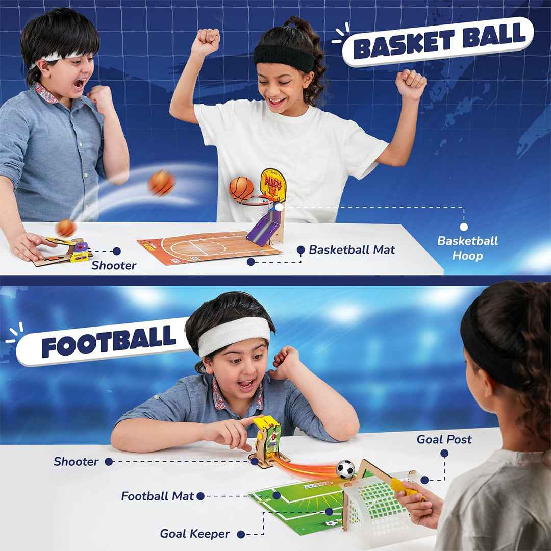 Smartivity 3-in-1 Basketball, Soccer, Bowling - Indoor Sports Game (6-12Y) - Toyspry