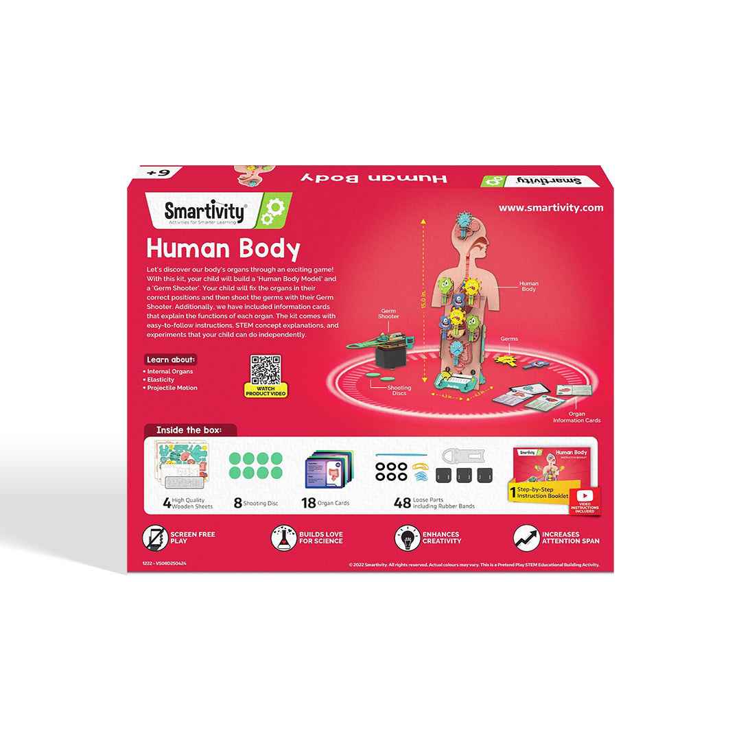 Smartivity Human Body DIY STEM Kit - Anatomy & Biology Toy (6Y+) - Toyspry