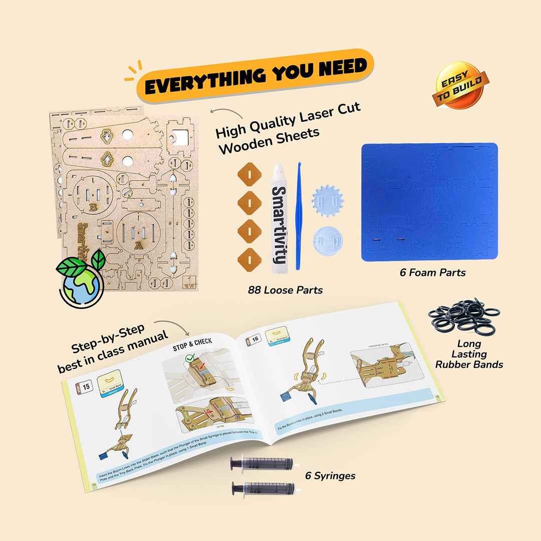 Smartivity Hydraulic Crane - DIY STEM Building Kit (8Y+)