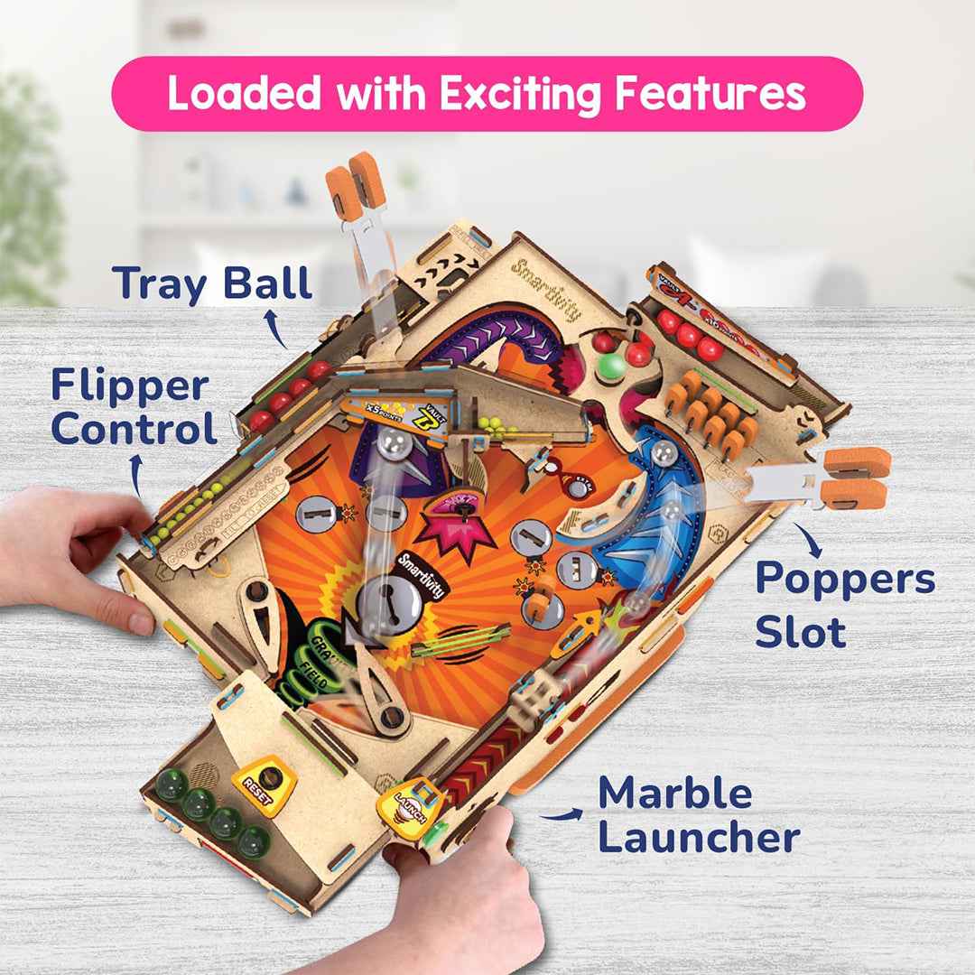 Smartivity Pinball Machine - DIY STEM Arcade Game (6Y+) - Toyspry