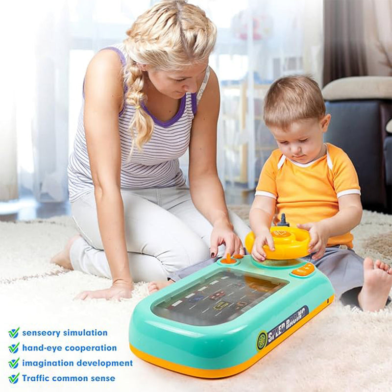 Interactive Kids Steering Wheel Toy with Lights & Sounds