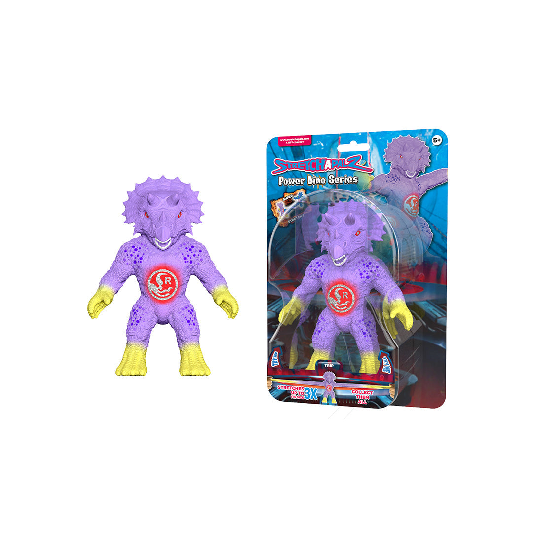 Stretchapalz Power Dino (Purple) - 14cm Stretchable Dinosaur Toy