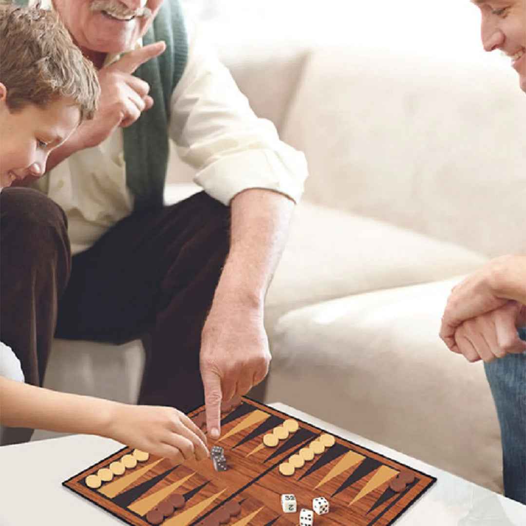 Ambassador Classic Games Backgammon Strategy Board Game Set