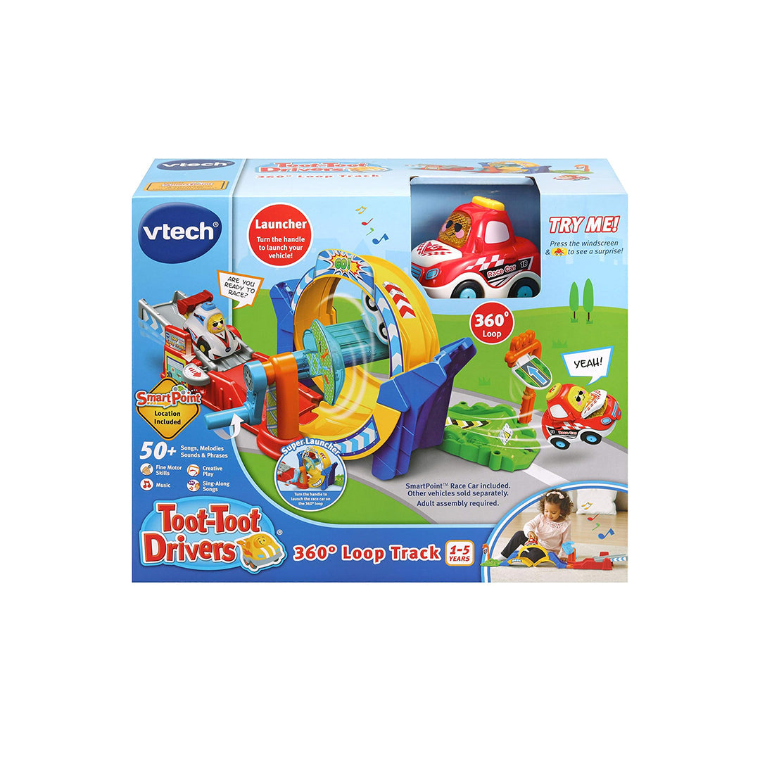 VTech Toot-Toot Drivers 360° Loop Track - Interactive Race Car Set