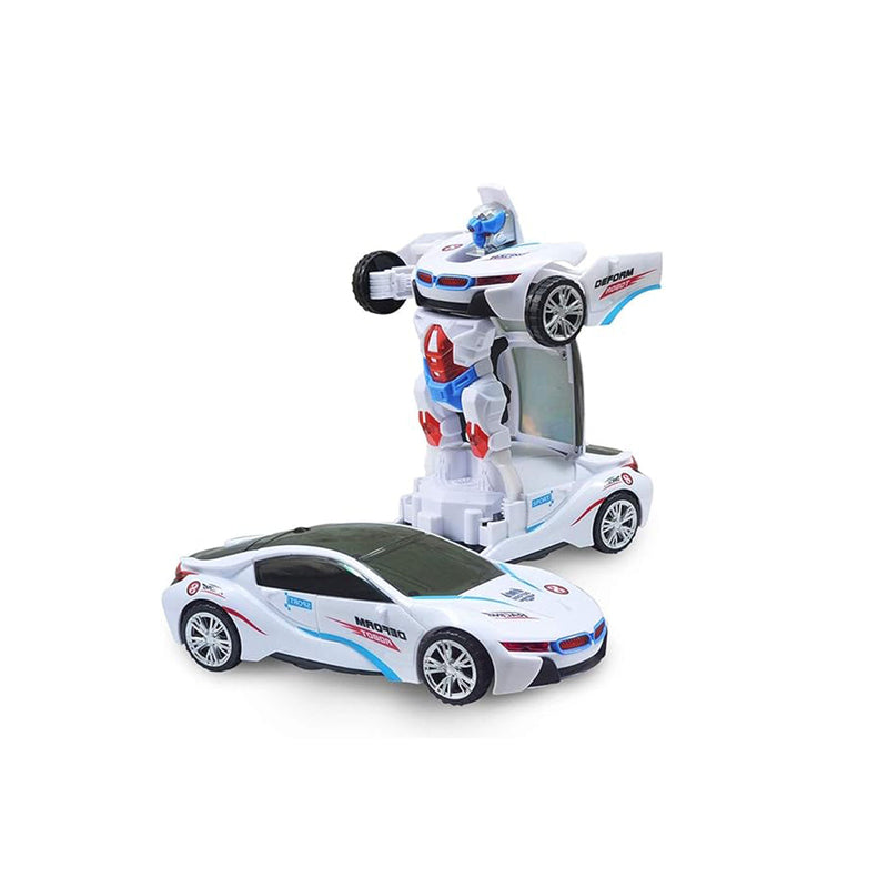 Transforming Robot Car Toy with 3D Lights & Music