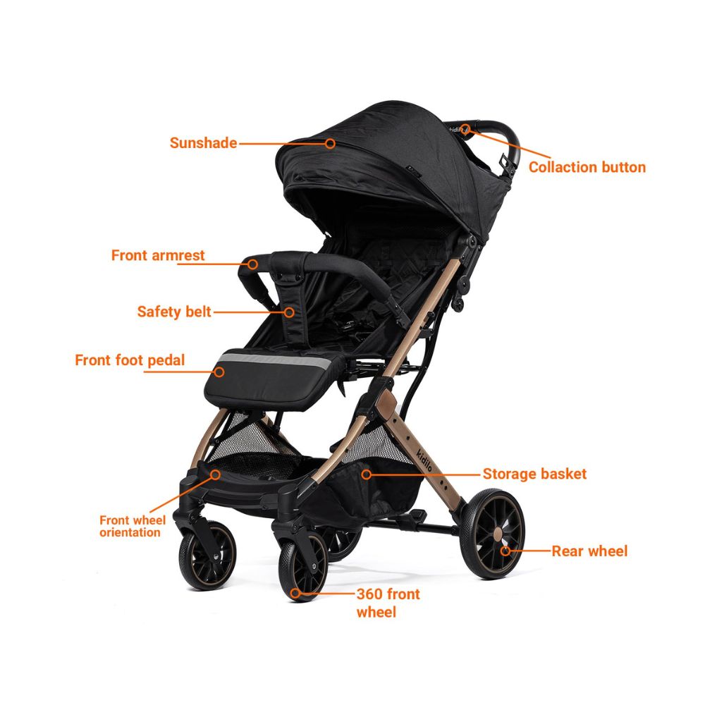 Kiddilo K10 Travel System Foldable Stroller