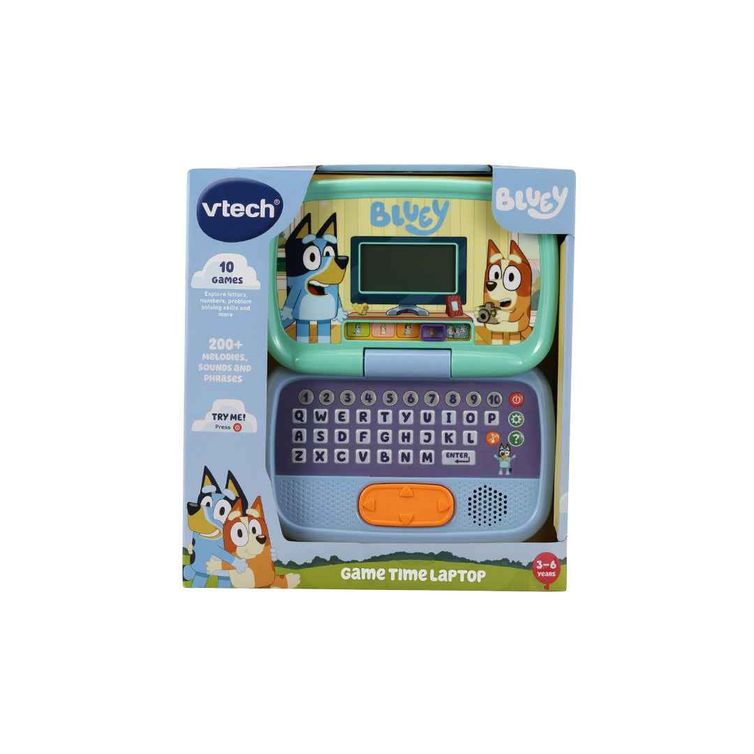 VTech Bluey Game Time Laptop - Educational Kids Computer Toy - Toyspry