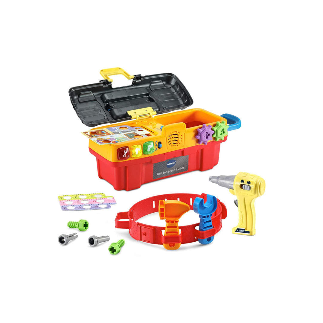 VTech Drill & Learn Toolbox - Interactive Toddler Tool Set - Toyspry