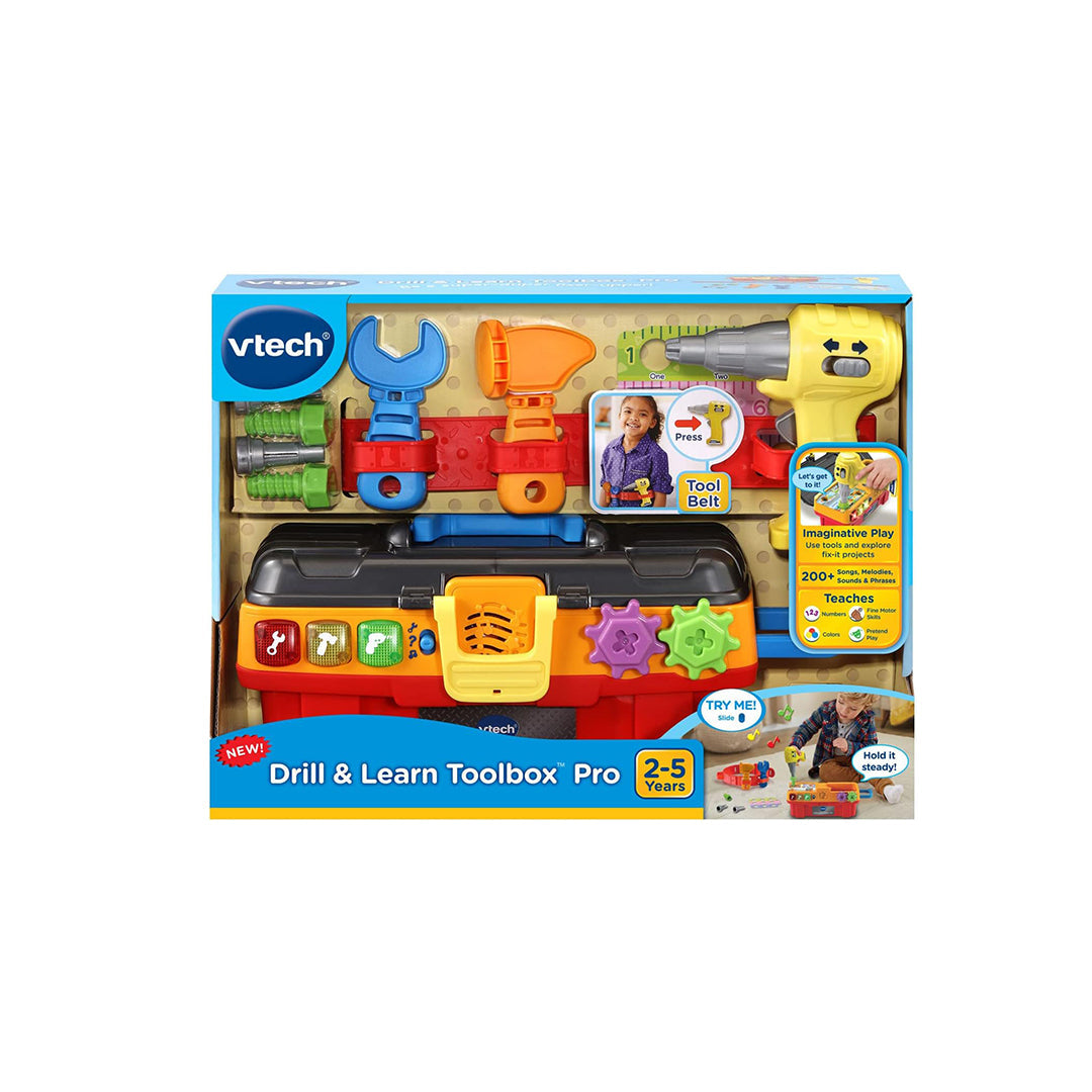 VTech Drill & Learn Toolbox - Interactive Toddler Tool Set - Toyspry