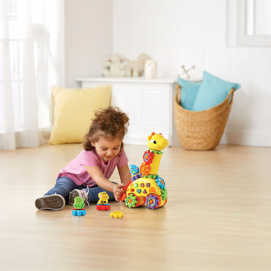 VTech Gear Up & Go Gearaffe - Interactive Toddler Learning Toy - Toyspry