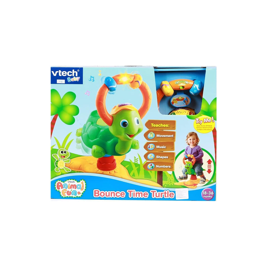 VTech Jungle Gym Turtle Ball - Interactive Baby Bouncing Toy - Toyspry