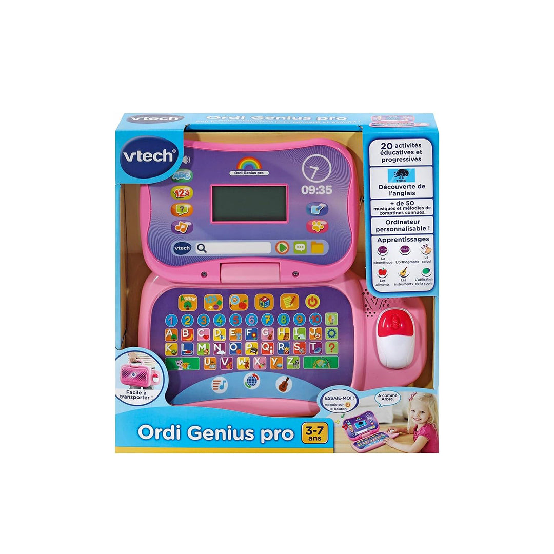 VTech Learning Laptop - Educational Kids Computer (Pink/Blue) - Toyspry