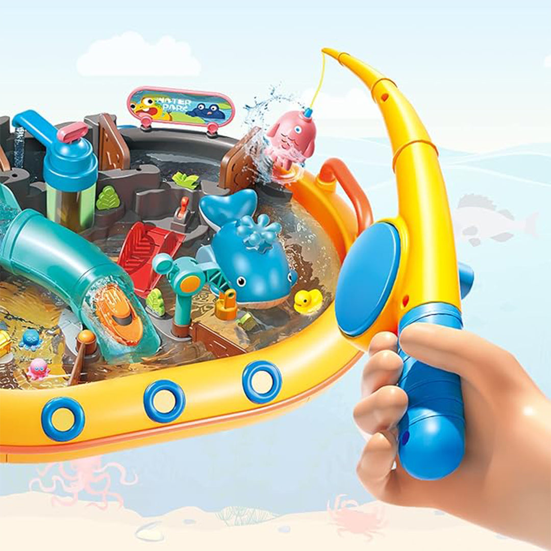 Water Table & Magnetic Fishing Game Activity Set - Toyspry