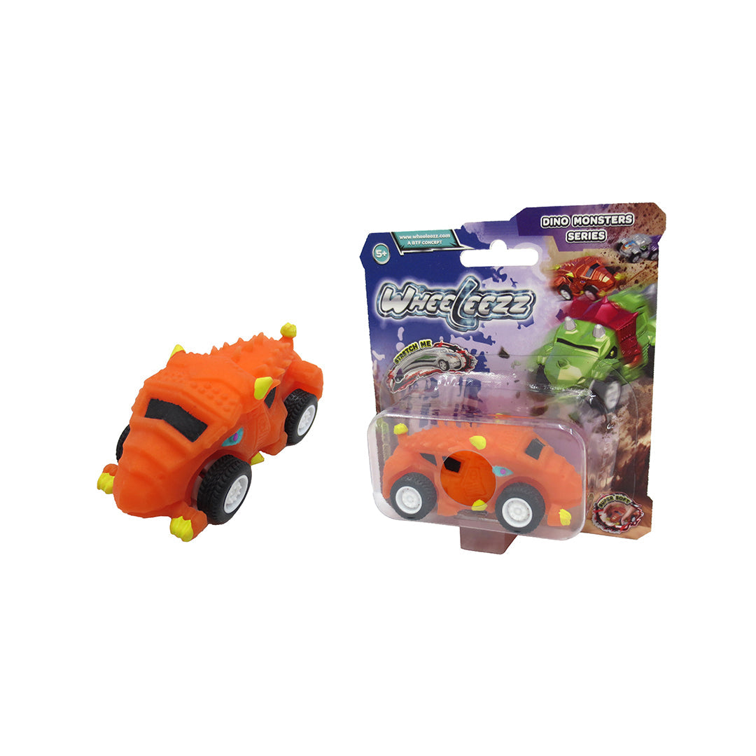 Wheeleezz Dino Monsters - 6-Pack Stretchy Dinosaur Toy Cars - Toyspry