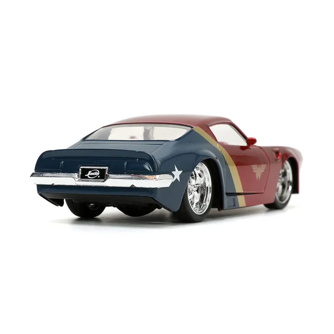 Wonder Woman Pontiac Firebird - 1:32 Diecast Model Car with Figure - Toyspry