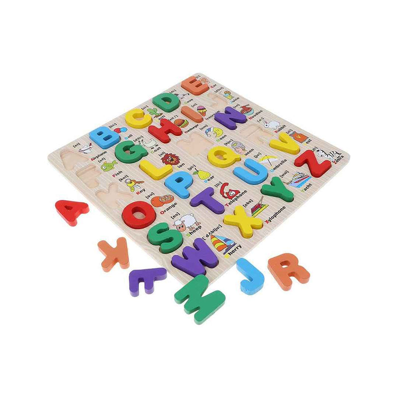 Educational Wooden Alphabet Puzzle for Toddlers & Preschoolers