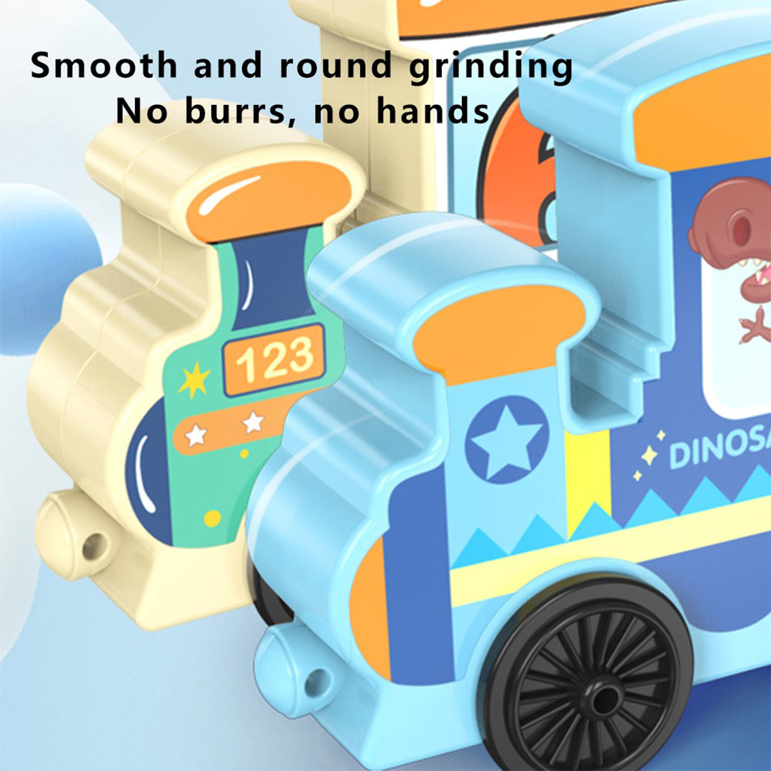 Wooden Alphabet Train Toy with Magnetic Letters & Building Blocks