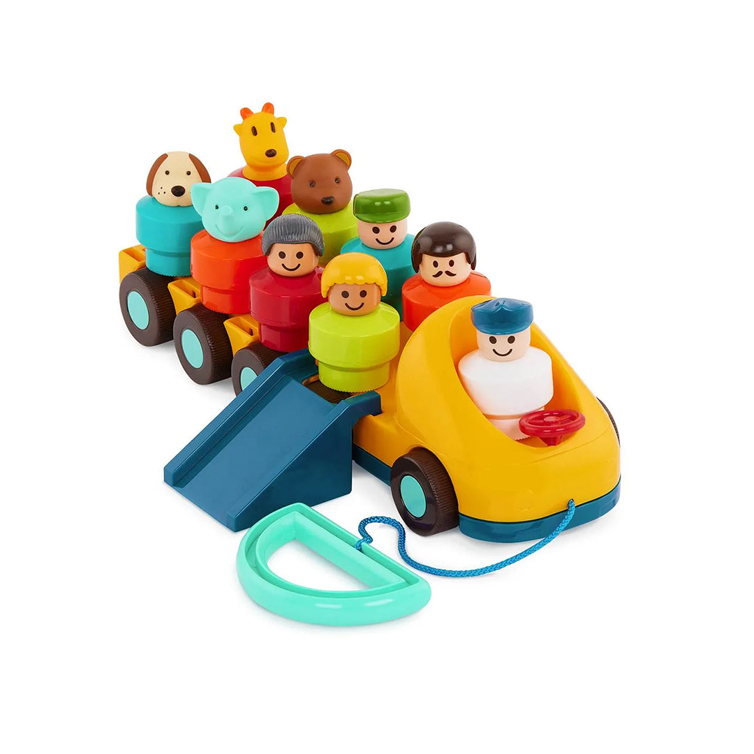 Battat Spinning Bus Interactive Pull-Along Toy