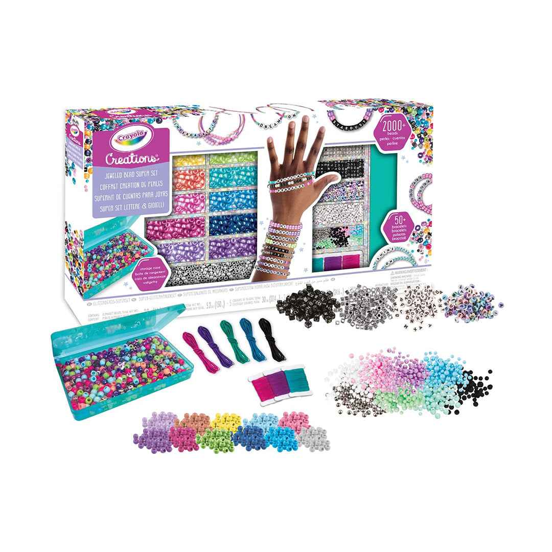Crayola Creations Bracelet Making Kit 2000 Plus Beads | DIY & Craft Kits | Buy in UAE – Toyspry