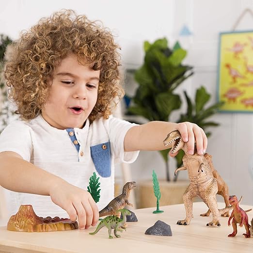 Terra Prehistoric Dinosaurs - 60-Piece Miniature Toy Set - Toyspry