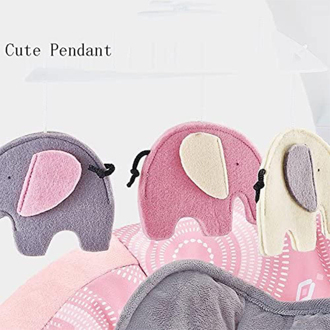 Fitch Baby Elephant Electric Rocker - Infant Bouncer (Felicity Pink)