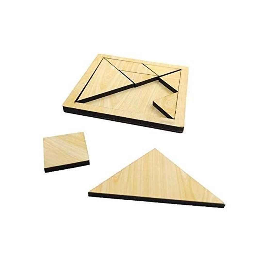 Kraftsman Mini Tangram - Wooden Pocket Brain Teaser - Toyspry