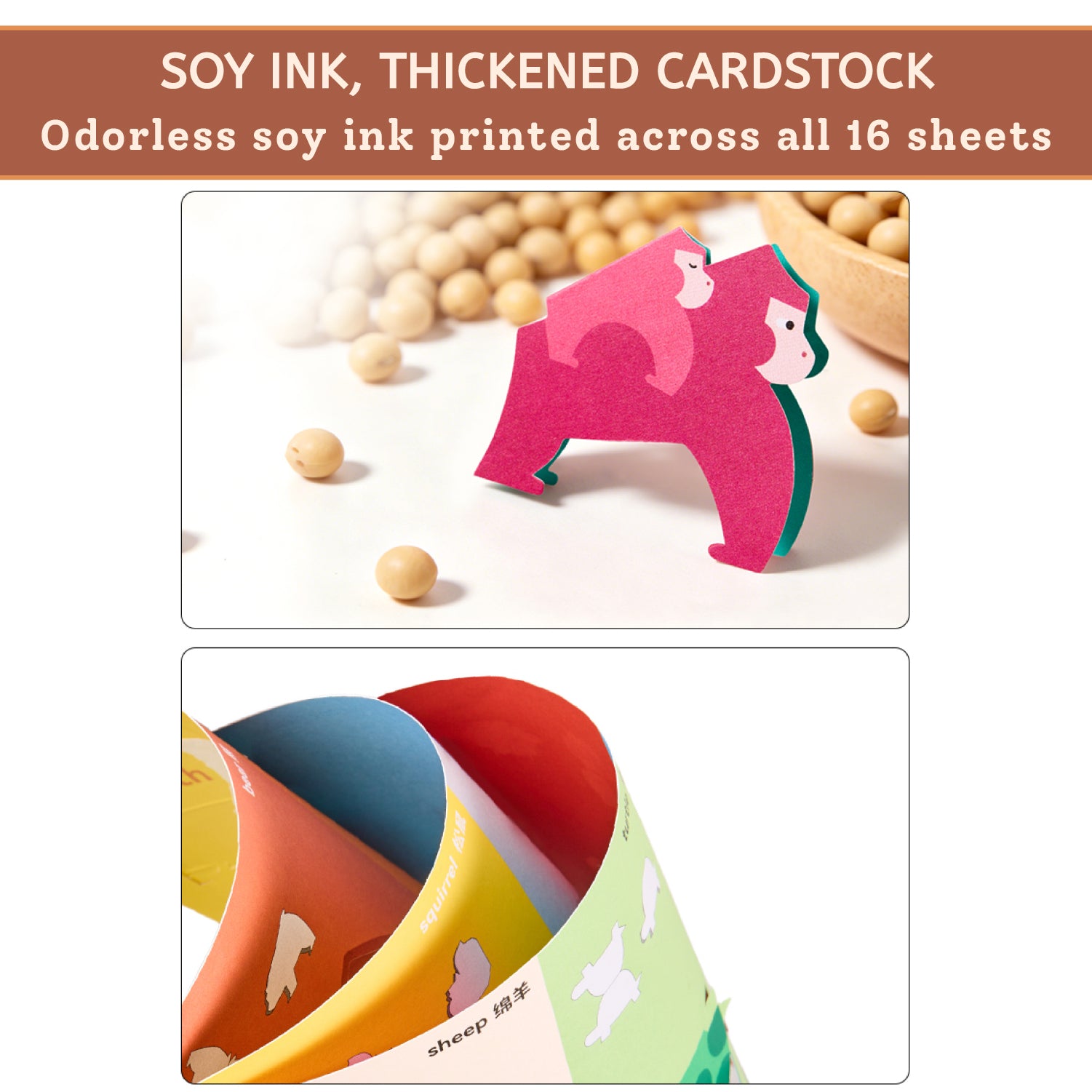 Mideer 3D Paper Craft Animals - 36 Pieces, No Glue