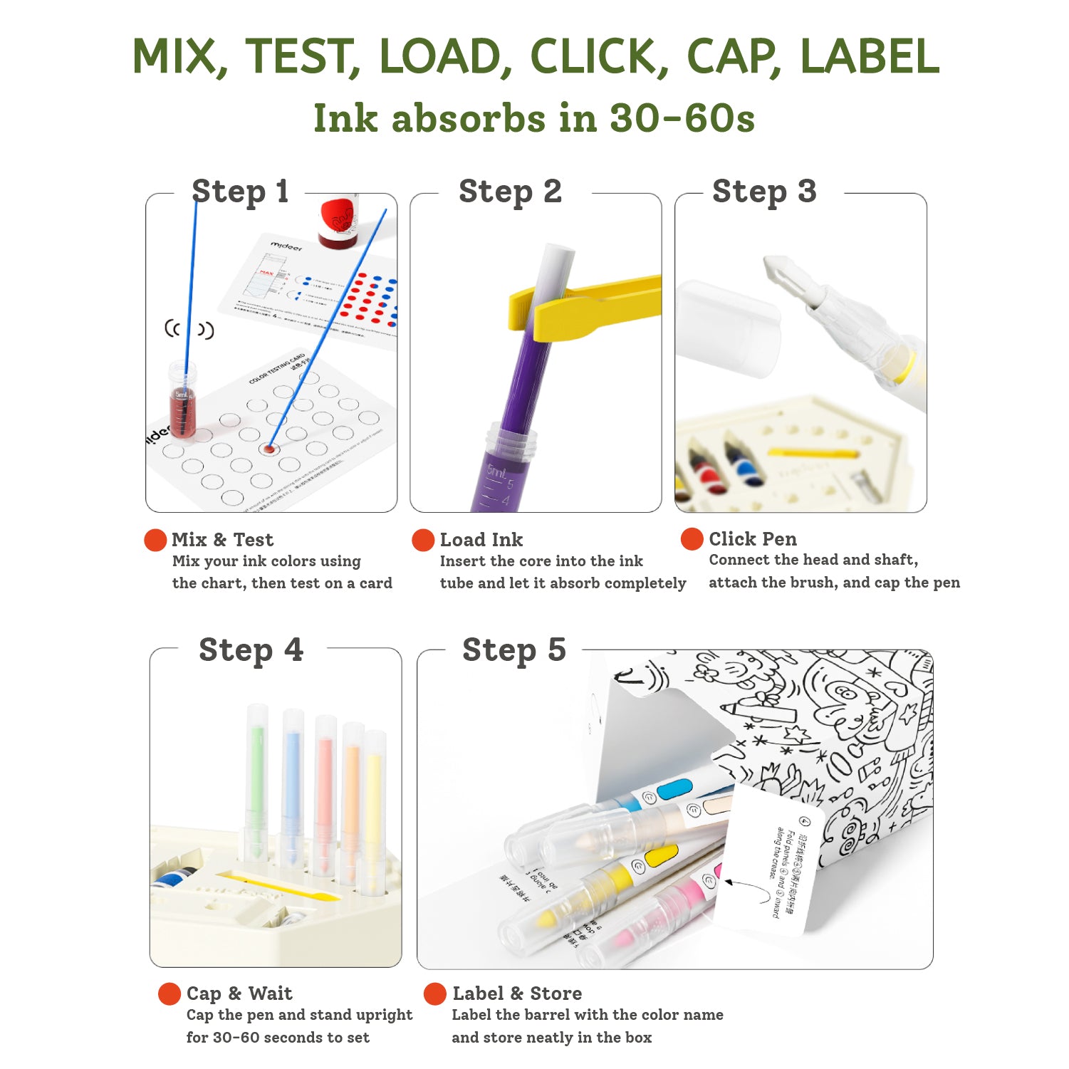 Mideer Mix & Make DIY Marker Kit - 100+ Pieces
