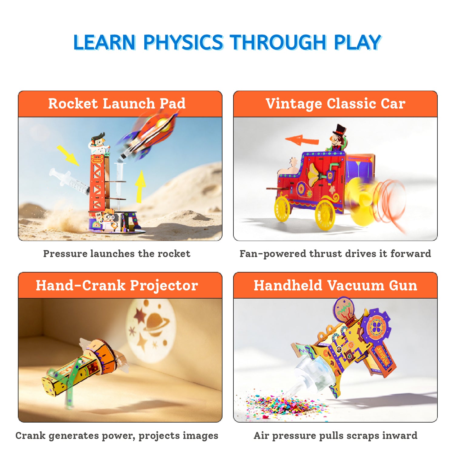 Mideer Science Makers 8-in-1 Wooden STEM Kit