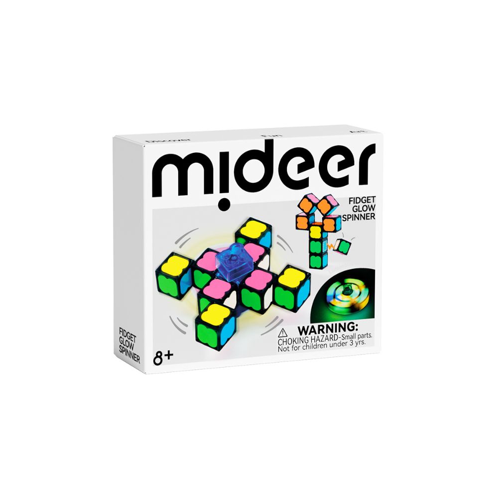 Mideer Magnetic Fidget Glow Spinner with UV Torch