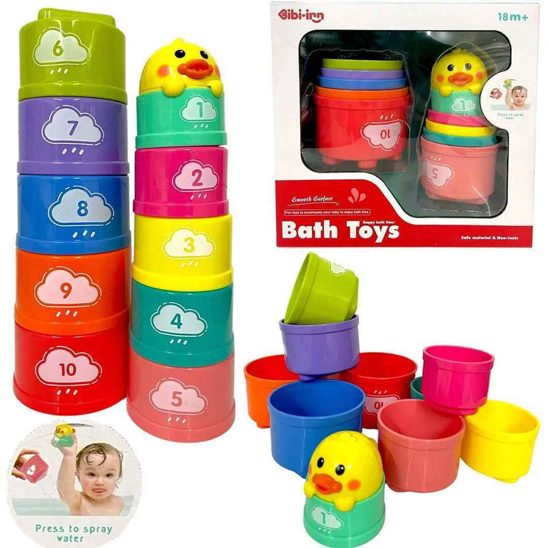 10-Piece Baby Bath Toy Set - Toddler Water Play Toys