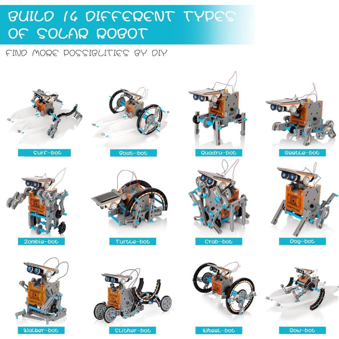 13-in-1 Solar Robot Kit: Exciting STEM Toy & Robot Making Set