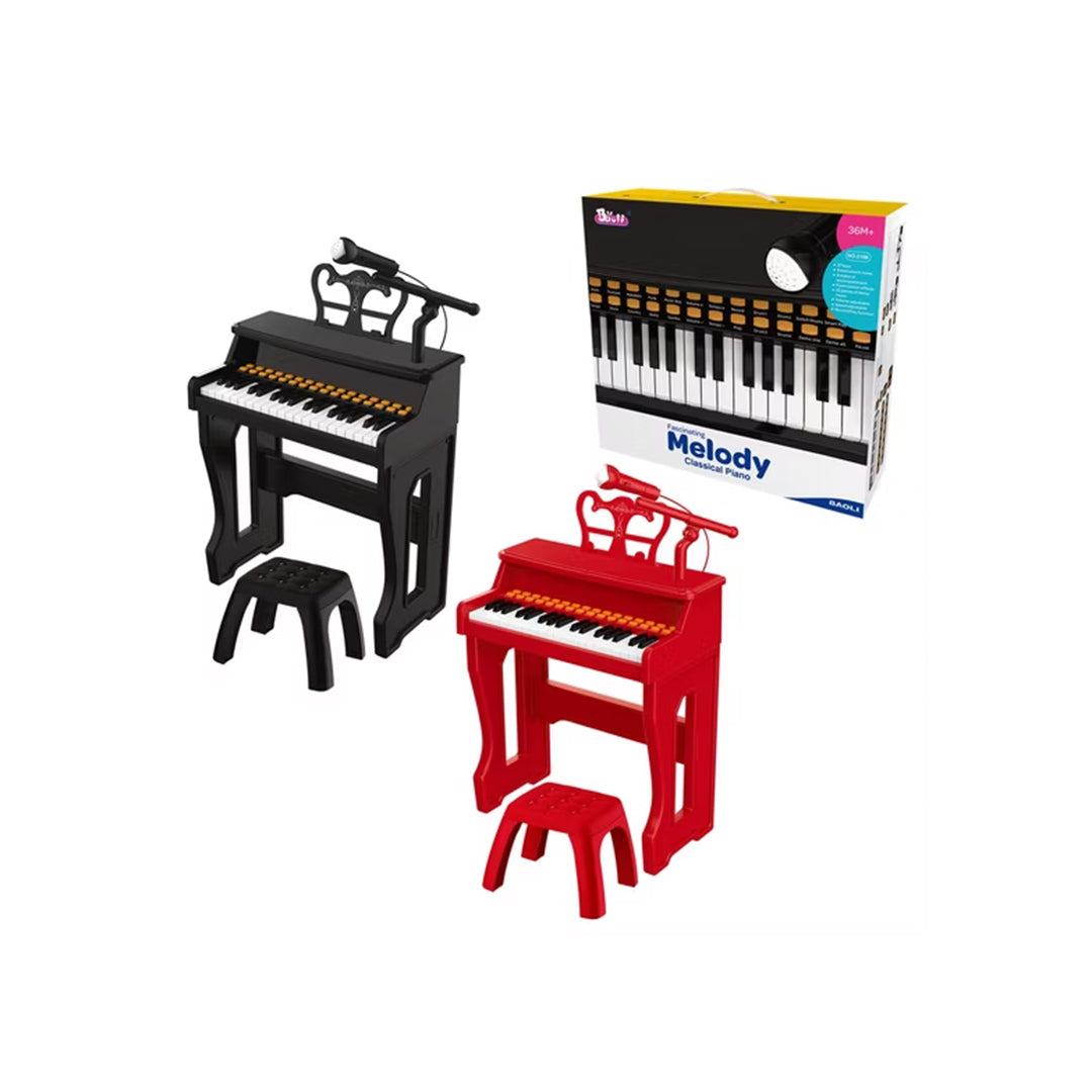 37-Key Kids Piano - 2-in-1 Musical Toy with Mic - Toyspry