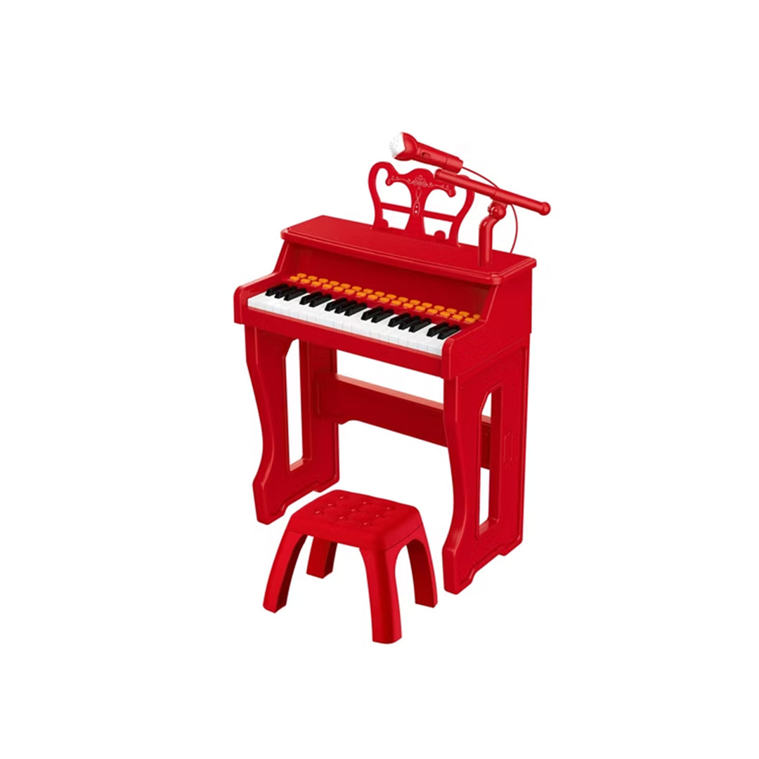37-Key Kids Piano - 2-in-1 Musical Toy with Mic - Toyspry