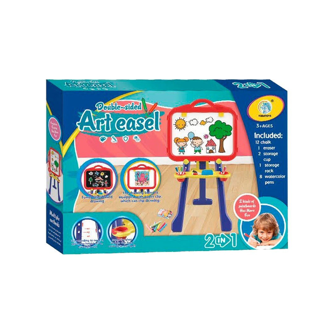 2-in-1 Double-Sided Drawing Board - Kids Chalkboard Toy - Toyspry