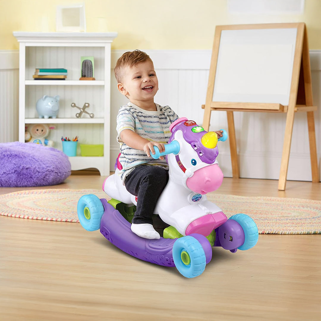 VTech Rock & Ride Unicorn | 2-in-1 Interactive Learning Toy for Toddlers