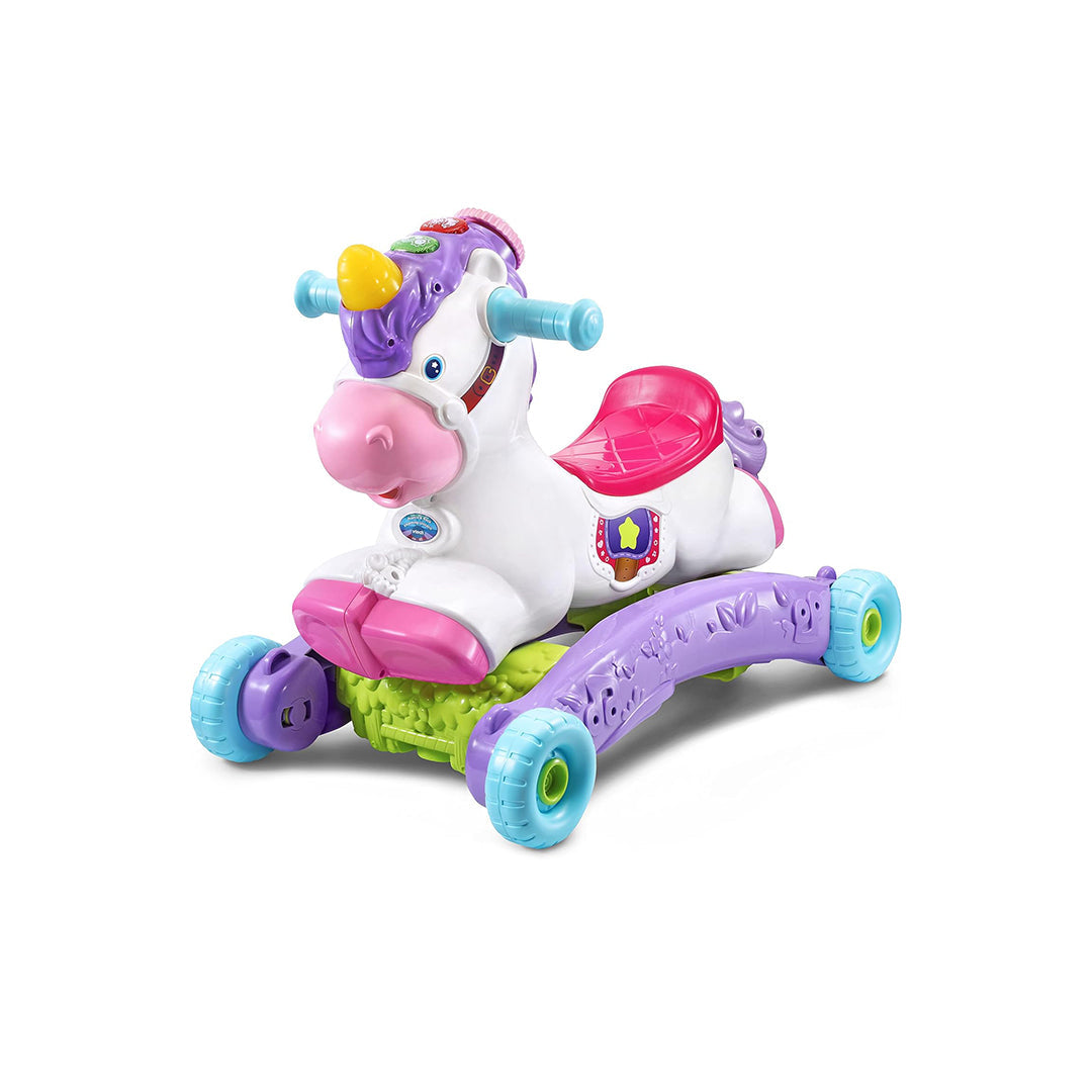 VTech Rock & Ride Unicorn - 2-in-1 Toddler Ride-On Toy - Toyspry