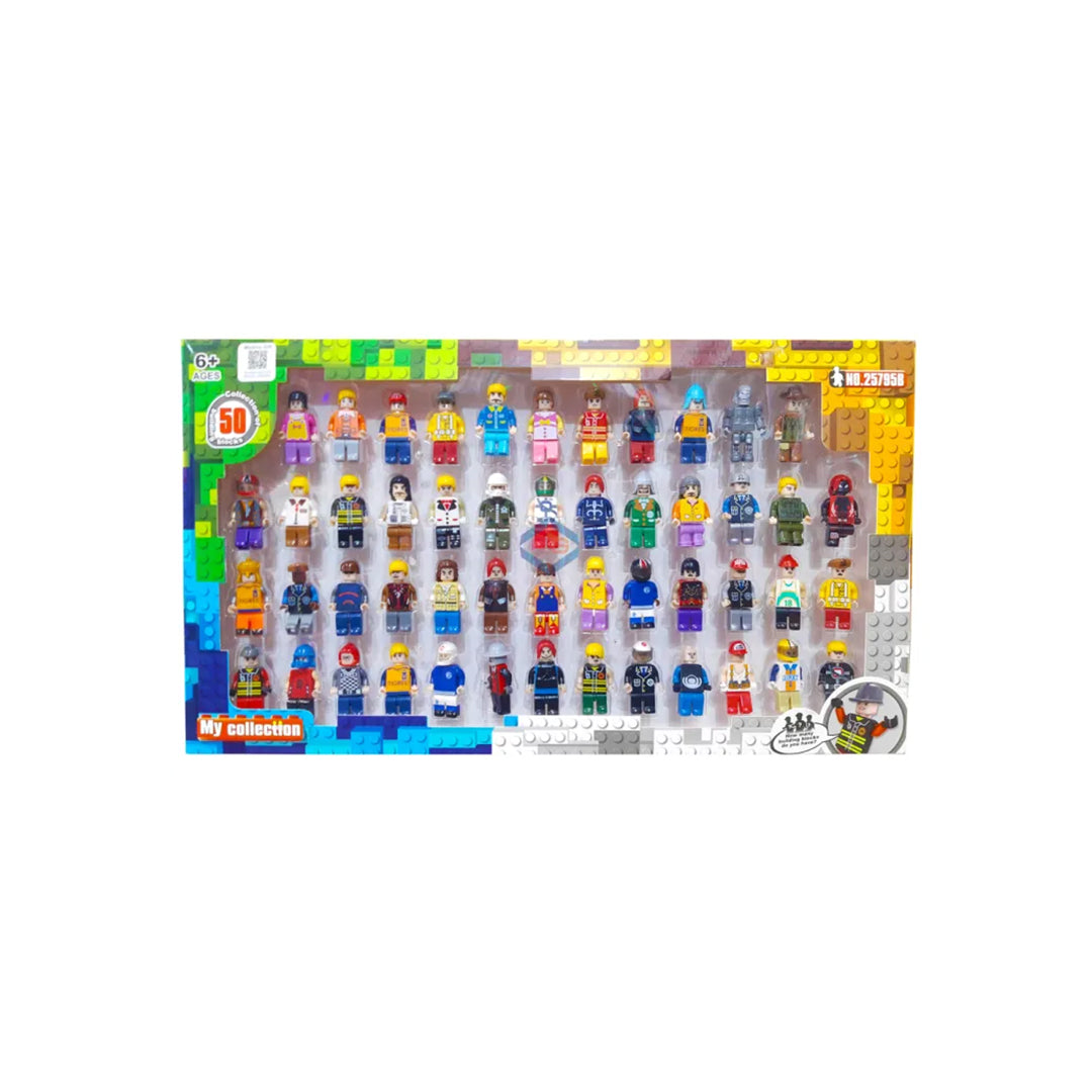 50-Piece Collectible Mini Figures Set (Building Block Compatible) - Toyspry