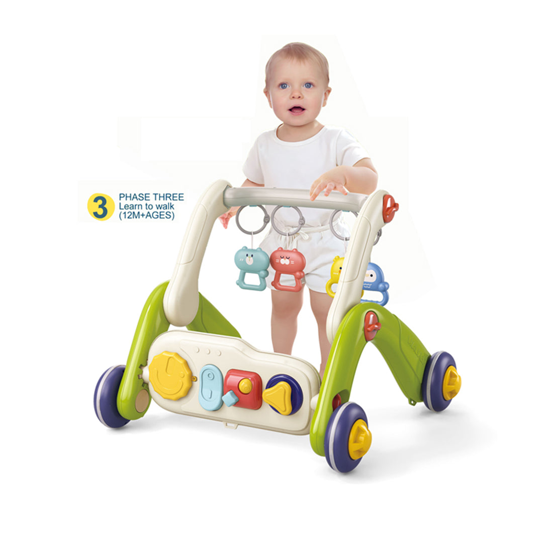 3-in-1 Baby Walker & Play Mat Musical Learning Activity Center - Toyspry
