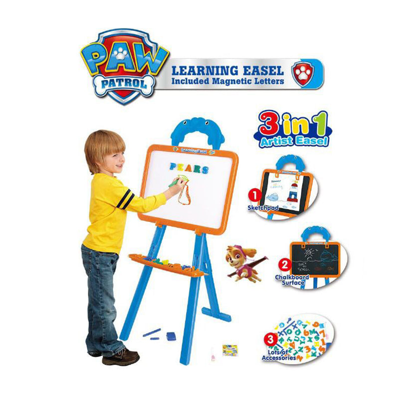 3-in-1 Educational Magnetic Board & Chalkboard Learning Easel | Kids Art & Drawing Toy with Letters & Numbers