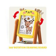 3-in-1 Kids Learning Easel with Drawing Board