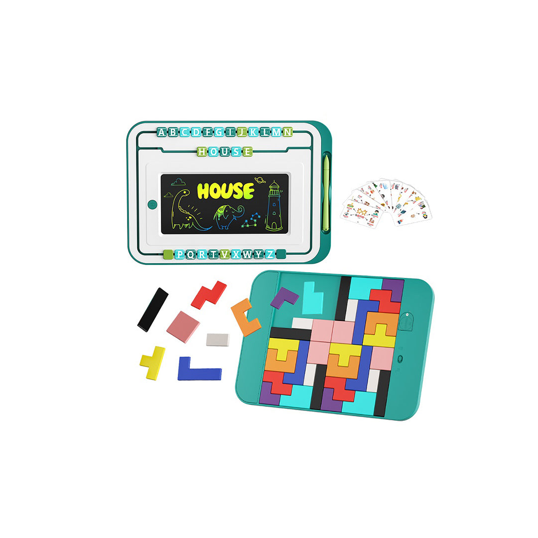 3-in-1 LCD Writing Tablet with Puzzle Games