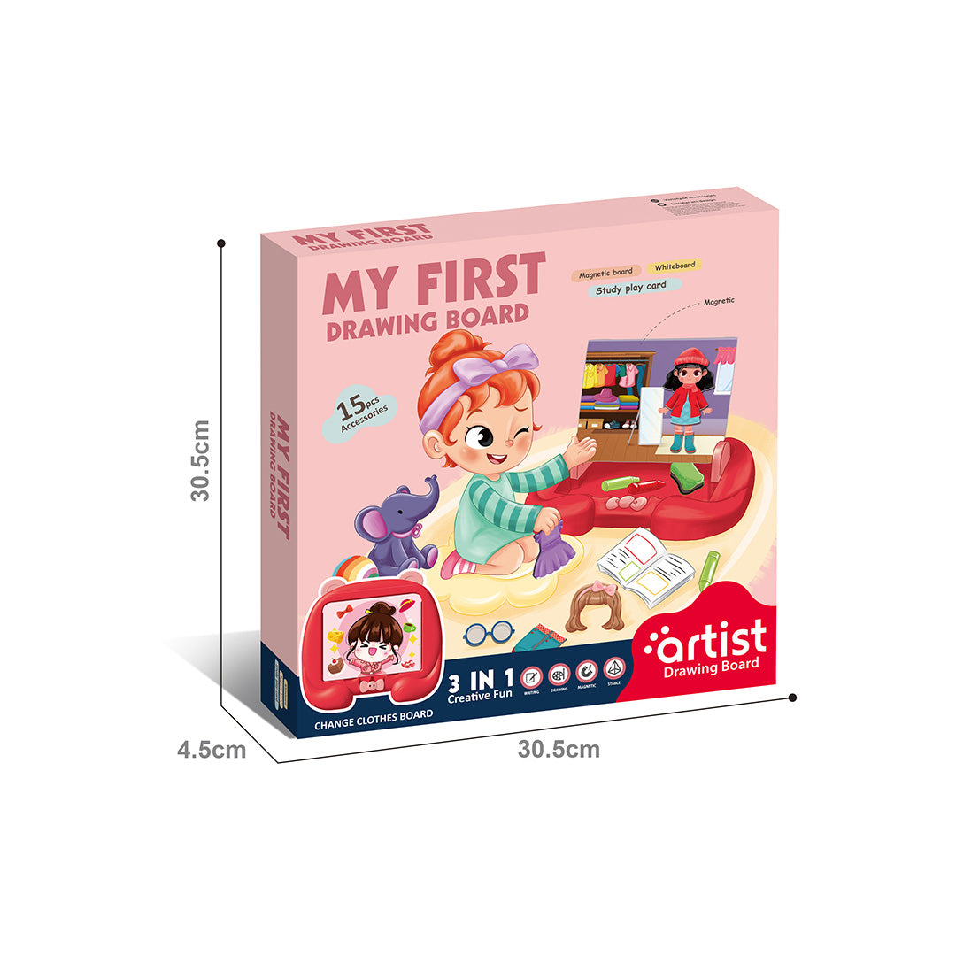 3-in-1 Magnetic Drawing Board - Cartoon Puzzle Toy - Toyspry